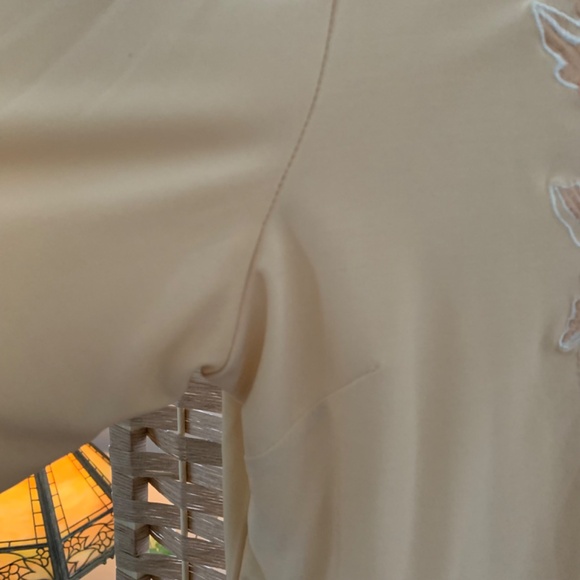 Vintage boho embroidered and beaded tan top, with a bit of sparkle! - Picture 6 of 7